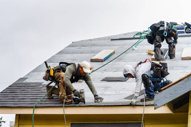 Professional Gutter Installation technician working in Wirtz, VA
